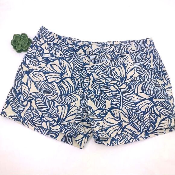 Patagonia Tropical Leaf Blue Cream Shorts - Picture 1 of 8